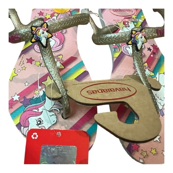 Havaianas Girl's Freedom My Little Pony Sandals unicorn sling back flip flop BWT - Picture 7 of 7